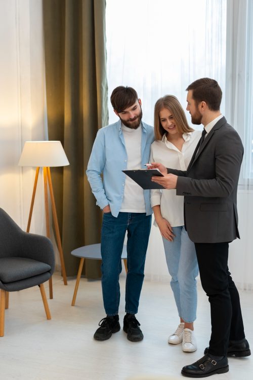 Professional business meeting in modern office